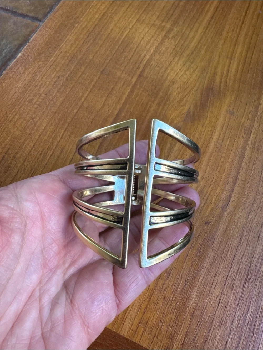 Jenny Bird Brushed Gold Openwork Cuff